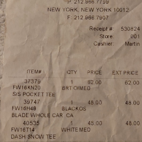 AUTHENTIC Supreme X Dash Snow White Tee - Picture 6 of 6